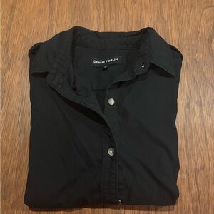 Aritzia Black Button Down Shirt